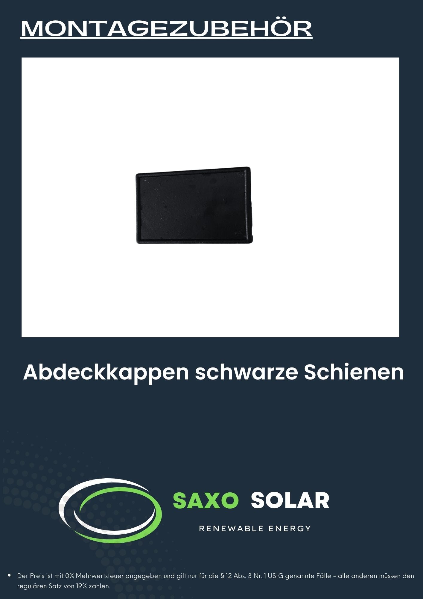 Abdeckkappen schwarze Schienen