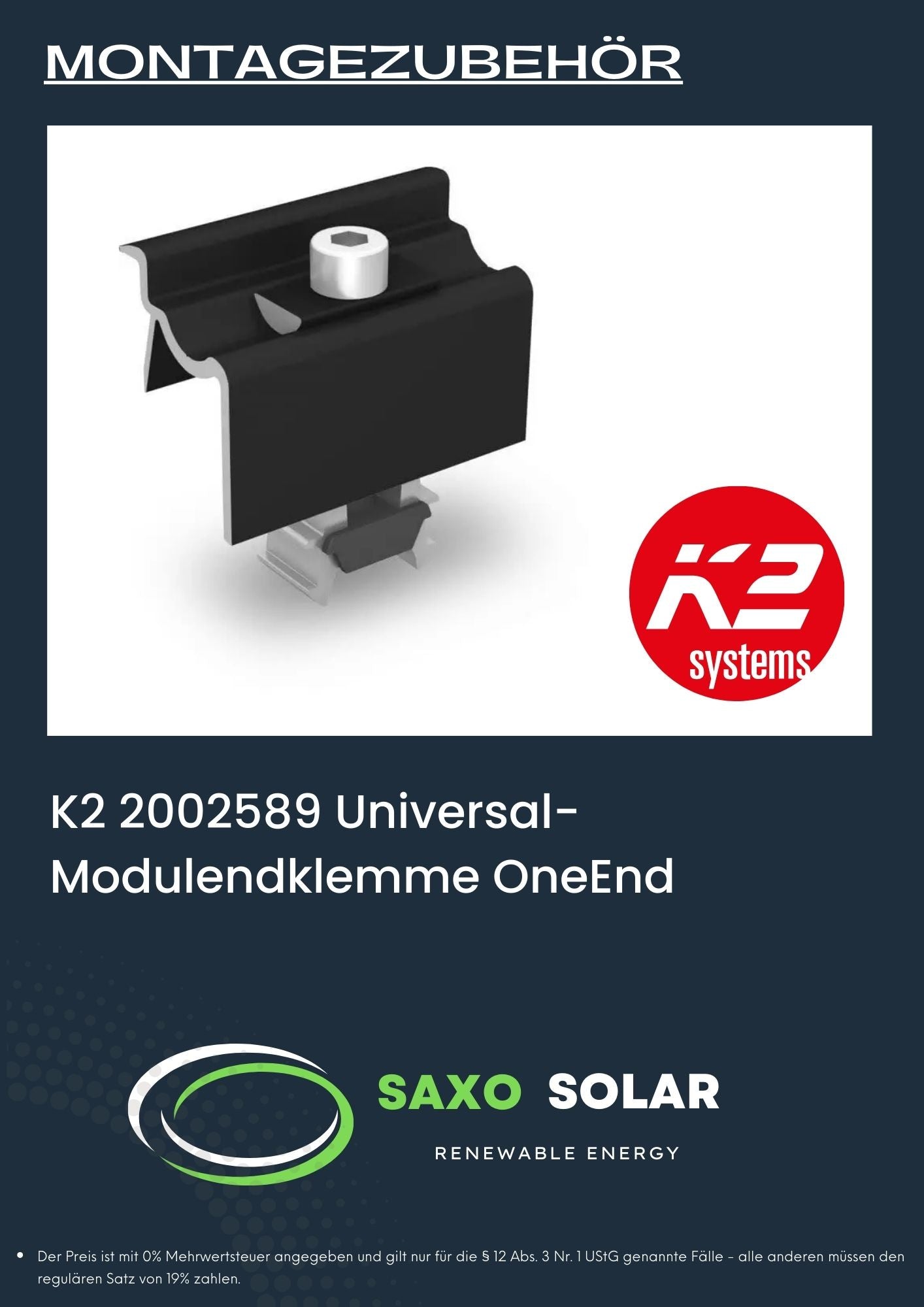 K2 2002589 Universal-Modulendklemme OneEnd
