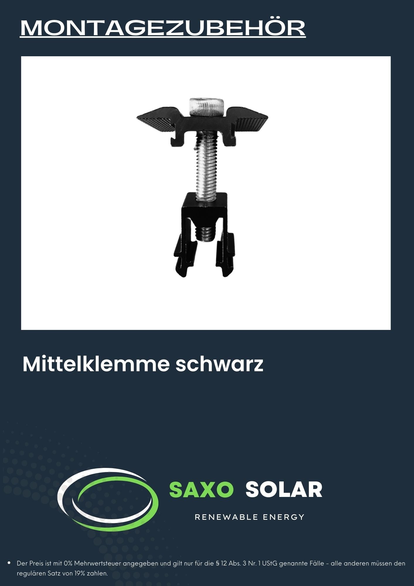 Mittelklemme schwarz