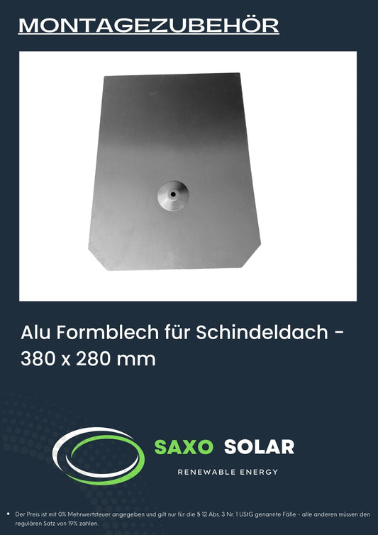 Alu Formblech für Schindeldach - 380 x 280 mm