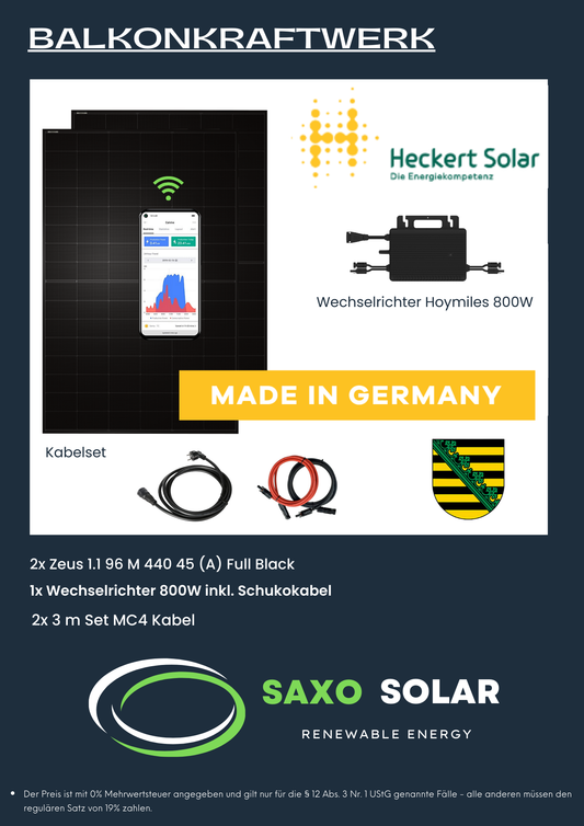 880W Balkonkraftwerk "Made in Germany" Qualität aus Sachsen