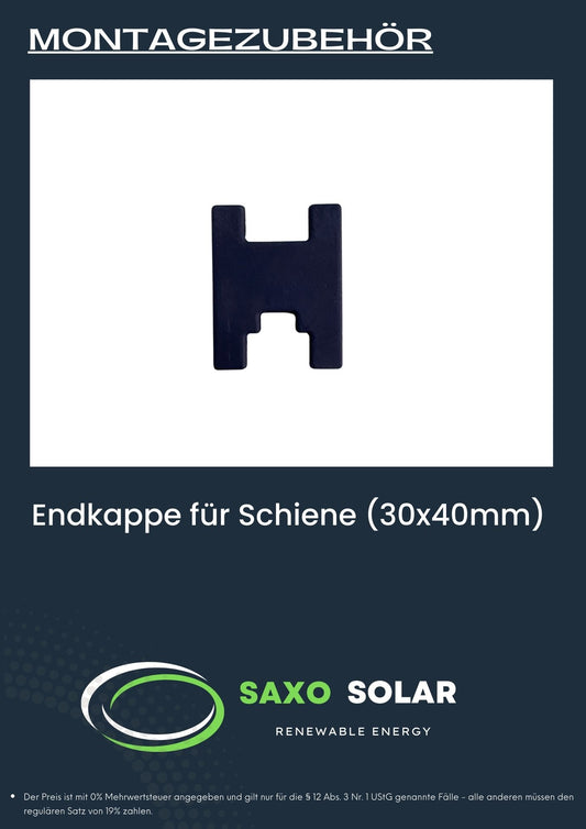 Endkappe für Schiene (30x40mm)
