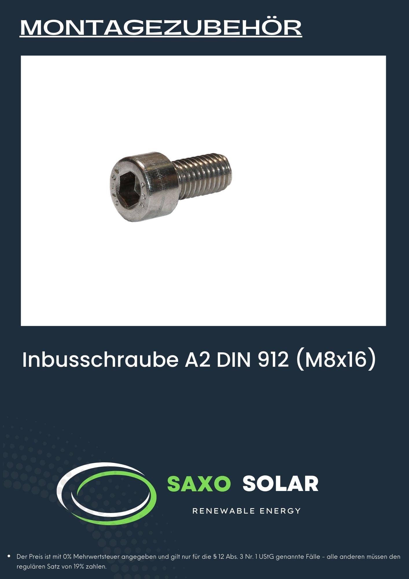 Inbusschraube A2 DIN 912 (M8x16)