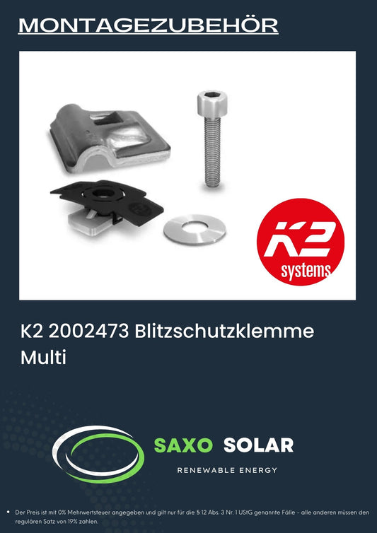 K2 Systems Blitzschutzklemme M LPC MH Set 8mm