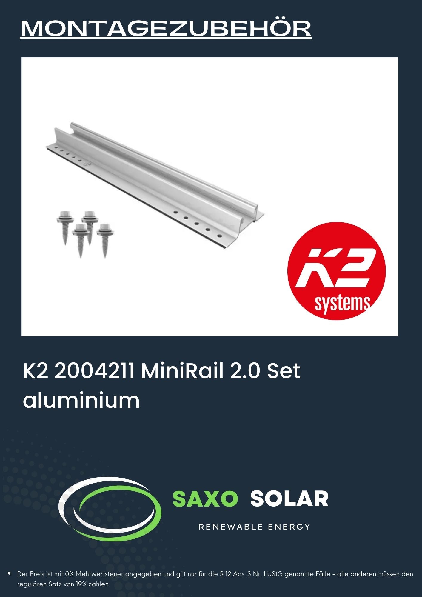 K2 2004211 MiniRail 2.0 Set aluminium