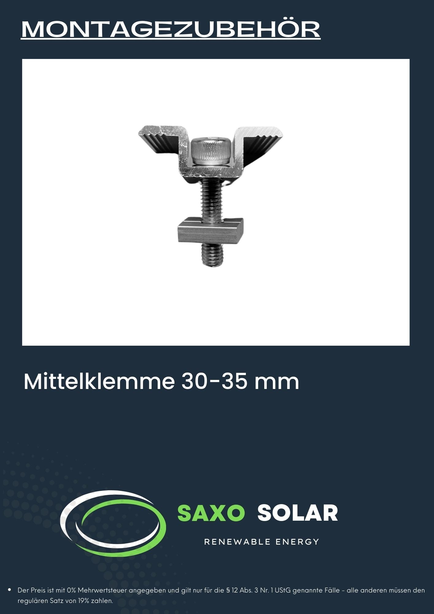 Mittelklemme 30-35 mm