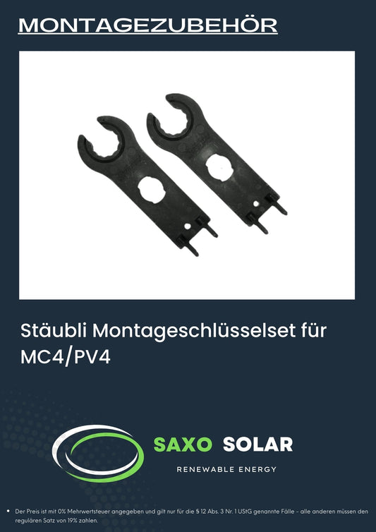 Stäubli Montageschlüsselset für MC4/PV4