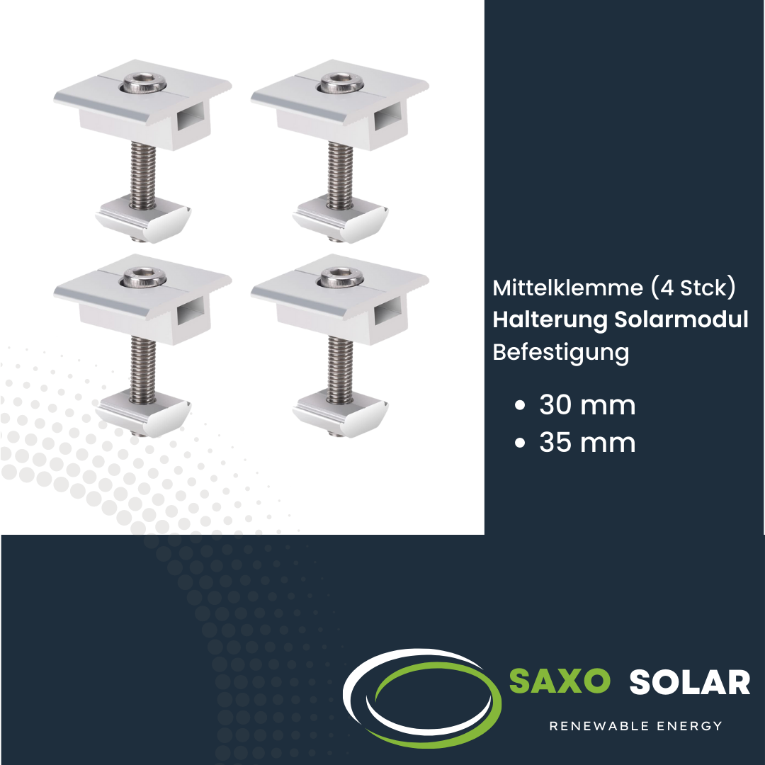Aluminium Klemmen für Sonnenkollektoren | Saxosolar.com