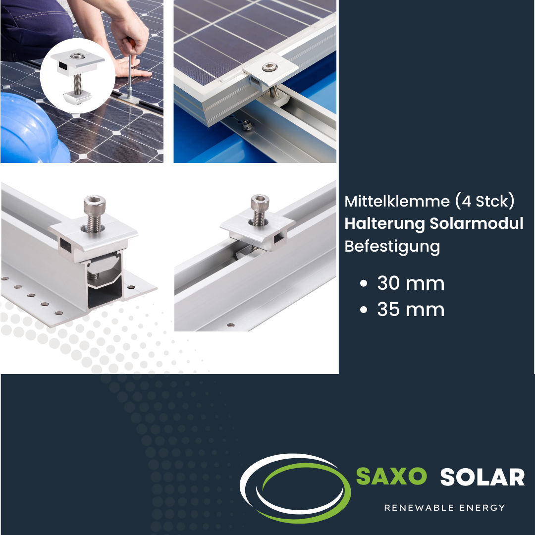 Aluminium Klemmen für Sonnenkollektoren | Saxosolar.com